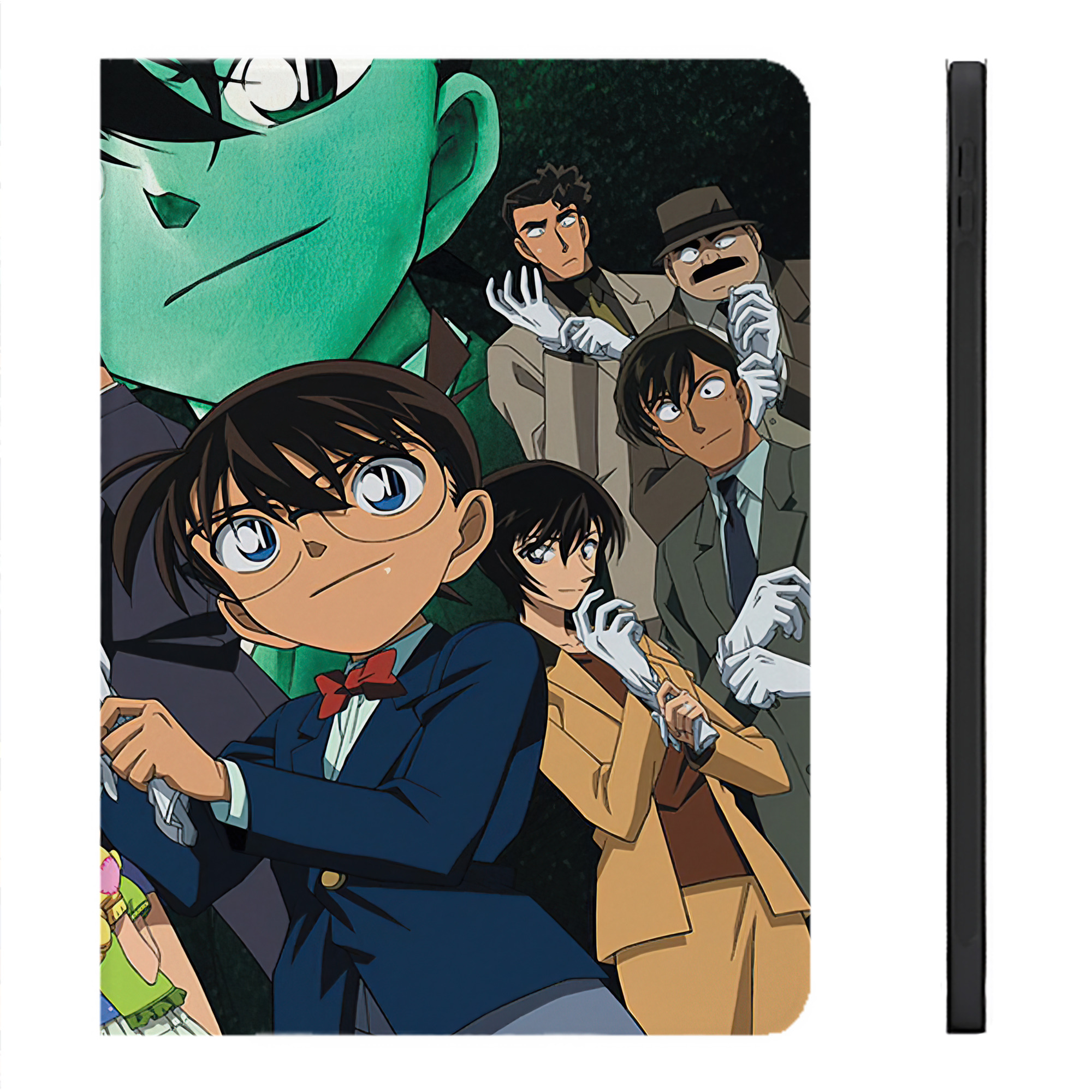 （画像用） 名探偵コナン Detective Conan IPadケース ペンホルダー付き ブックスタイルデザイン